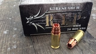 9x19mm G2 Research 96gr RIP VS Pork Shoulder [upl. by Suzann]