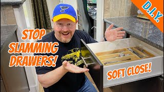 How To Make Your Drawers Soft Close  Cheap And Easy [upl. by Hirst260]