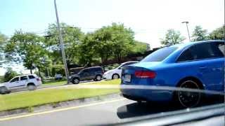 Audi S4 B8 Saloon AWE exhaust LOUD downshifts [upl. by Mukerji]