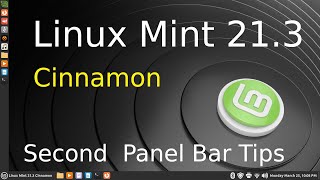 Linux Mint 213  Cinnamon  How to create Second Panel amp Tips [upl. by Sonstrom]