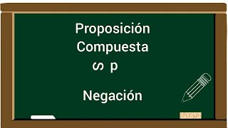 PROPOSICIÓN COMPUESTA Negacion [upl. by Asiret684]