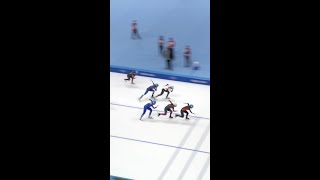 Schouten sprints to gold in last lap of speed skating mass start [upl. by Attenaej]