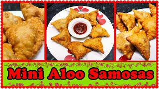 Mini Aloo Samosas  Homemade Aloo ke Samosay [upl. by Jaddo]