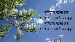 Pindare Palasher bon lyric  Bangla Song  Lyric Music [upl. by Hoem663]