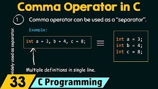 Comma Operator in C [upl. by Margery652]