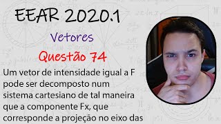 EEAR 2020  Um vetor de intensidade igual a F pode ser decomposto num sistema cartesiano de [upl. by Anoyet]