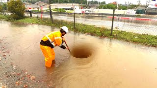 From Flooded to Flowing Draining a Massive Street Flood [upl. by Charron313]