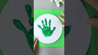 Childrens handprint painting using palm rubbings to print cacti simple and interesting childr [upl. by Eidac]