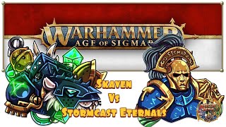 Age of Sigmar Battle Report Skaven vs Stormcast Eternals [upl. by Allebasi]