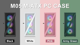 M05 MATX Tempered Glass PC Case [upl. by Iruyas]