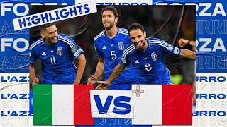 Highlights ItaliaMalta 40  Qualificazioni EURO 2024 [upl. by Brena]