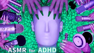 ASMR for ADHD 💚Changing Triggers Every Few Seconds😴 Scratching  Tapping  Massage amp More No Talking [upl. by Ultann114]