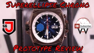 Jubileon Superellipse Chronograph Watch Review  ETA Valjoux 7750 [upl. by Hgielanna]