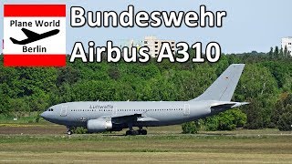 German Air Force Airbus A310 takeoff from Berlin Tegel Airport [upl. by Nary949]