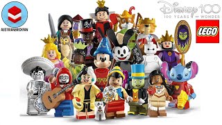 LEGO Minifigures 71038 Disney 100  All 18 Figures  LEGO Speed Build Review [upl. by Foote861]