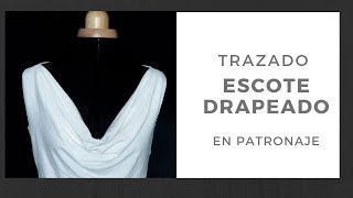 APRENDE A REALIZAR EL TRAZADO DE ESCOTE DRAPEADO [upl. by Idnak]