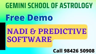 Nadi amp Predictive astrology software demo  Tamil amp English Language  NadiPredictiveastrology [upl. by Dadivitan]