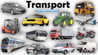 Learn Transport Names Vehicles Name  Mode of Transport  Basic English Learning [upl. by Ahsilem]