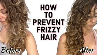 How To Prevent Frizz l Tutorial amp Care Tips for Curly Wavy Hair Out Of Shower Routine 2B2C [upl. by Cookie15]