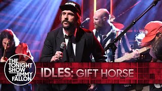 IDLES Gift Horse  The Tonight Show Starring Jimmy Fallon [upl. by Nednyl741]