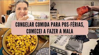 vlog Congelar Comida para pósférias Comecei a Preparar as Malas das Férias 😁 Fiz Bolonhesa [upl. by Lehcar]