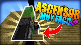 COMO HACER un ASCENSOR MUY FACIL en MINECRAFT 119 SIN MODS [upl. by Seidnac300]