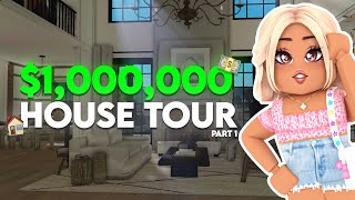 1000000 BLOXBURG HOUSE TOUR PART 1  Roblox Bloxburg  WITH VOICES [upl. by Nnylyrehc642]