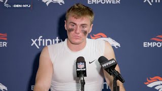 QB Bo Nix on making plays in critical moments ‘That was the difference in the game’ [upl. by Rutra]