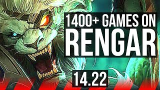 RENGAR vs GNAR TOP  1400 games  KR Master  1422 [upl. by Torras226]