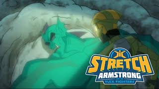 The Flex Fighters Have An Encounter With Stretch Monster  Stretch Armstrong [upl. by Adnolehs713]