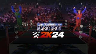 Super Mario Bros Entrance WWE 2K24 [upl. by Aisenat]