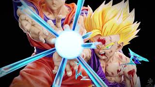 KD Collectibles Goku And Gohan Kamehameha 14 Statue [upl. by Enimrac]