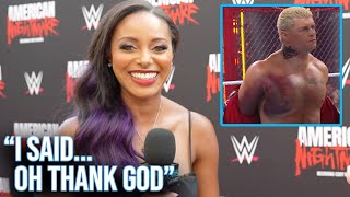 Brandi Rhodes’ Hilarious Reaction To Cody Tearing His Pec [upl. by Curt]