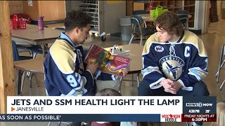 Janesville Jets SSM Health light the lamp for a good cause [upl. by Eusassilem]