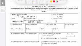 Save Tax on Dividend ENGLISH  Form 15G  How to Fill Form 15G  Stepbystep process [upl. by Anilys]