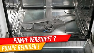 Spülmaschinen Pumpe reinigen verstopft Bosch Siemens Neff Constructa einfach erklärt [upl. by Yrhcaz856]