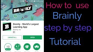 How to use brainly in hindi Best learning app👍👍👍 [upl. by Eah]