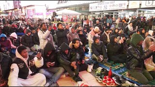 Start of Ramadan Thousands Muslims Pray in Times Square NYC 2024 [upl. by Denney]