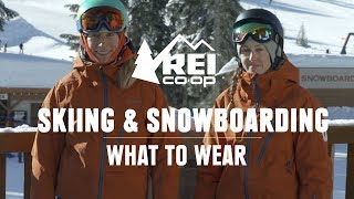 What to Wear Skiing and Snowboarding  REI [upl. by Edualcnaej]