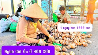 Nghề Cột Dây Ốc Của Ngư Dân Hòn Sơn Cuộc Sống Dân Biển băng lê hòn sơn [upl. by Ettenyar118]