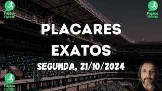 PALPITES DE PLACAR EXATO PARA HOJE 21 10 2024 SEGUNDA [upl. by Ilesara]