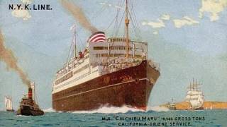 Hong Kong 1935 Chichibu Maru departs for Shanghai 秩父丸 [upl. by Tegdirb]