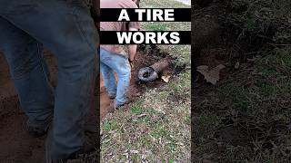 Cleaning Out Culvert Pipes With Tires Again [upl. by Gowon946]