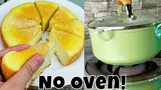 2 Eggs Chiffon Cake in Saucepan  Fluffy Chiffon No Oven No Steam [upl. by Asirac]