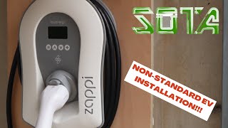 Installing a car charger in a concrete garage nonstandard installation electricvehicle ev [upl. by Sheepshanks]