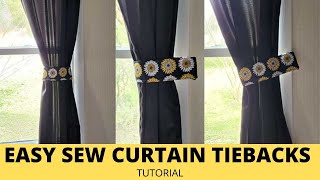 DIY Easy Sew Curtain Tieback Tutorial [upl. by Gnuoy]