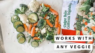 EASY Roasted Frozen Vegetables  All the details  cooking time amp more [upl. by Leibman872]