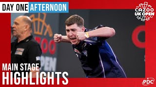 DECIDING LEG DRAMA  Day One Main Stage Afternoon Highlights  2022 Cazoo UK Open [upl. by Airetahs]