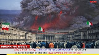 Stramboli Volcano ERUPTS Lava Destroys Italian Town Overnight [upl. by Adriene]