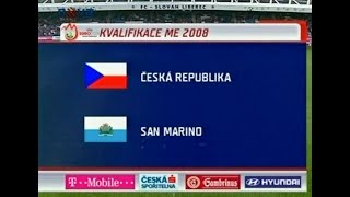 Fotbal Česká republika  SanMarino  70  7102006 kvalifikace Euro 2008  FULL MATCH [upl. by Templas635]